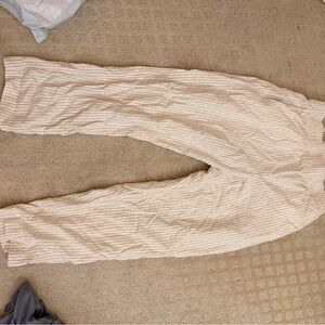 Old Navy Cream Striped Pants